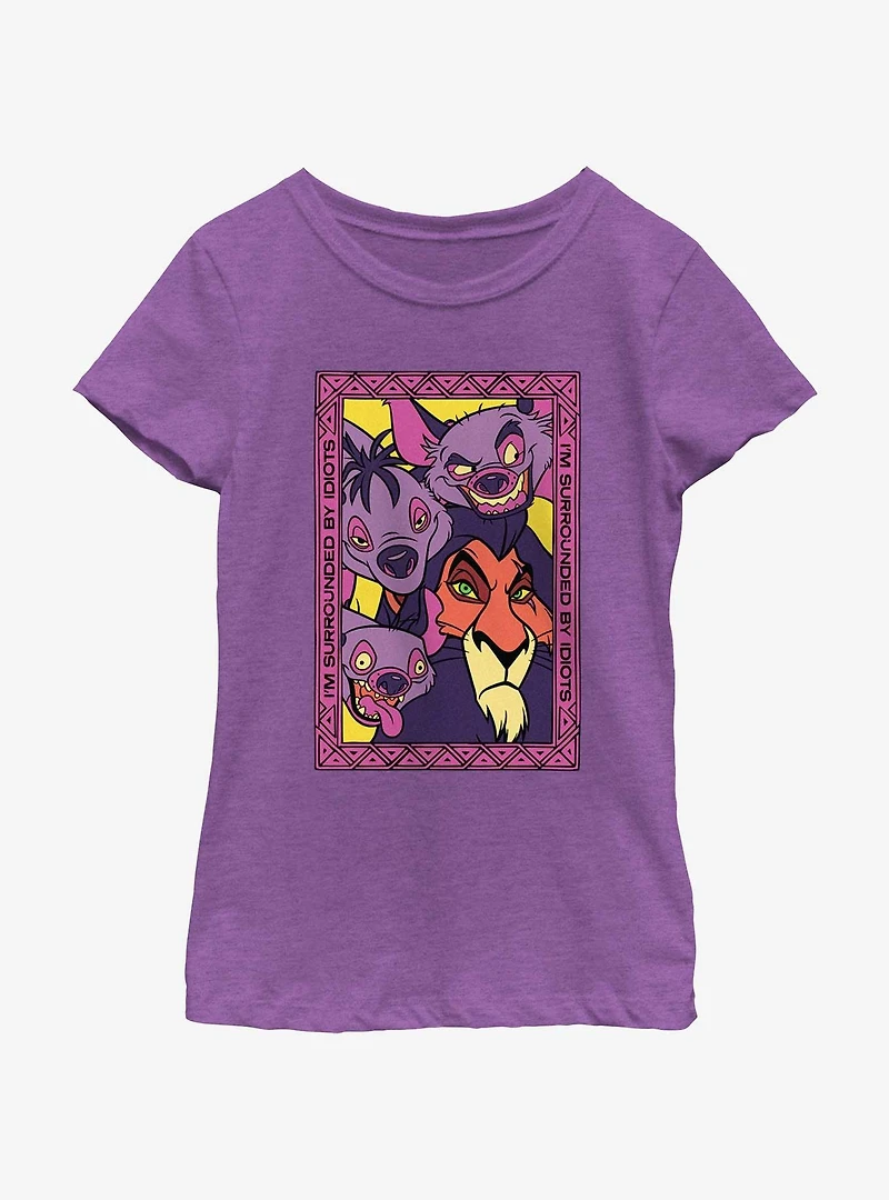 Disney The Lion King Scar and Hyenas Frame Youth Girls T-Shirt