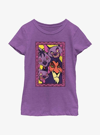 Disney The Lion King Scar and Hyenas Frame Youth Girls T-Shirt