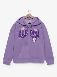 Sanrio Kuromi Corduroy Zippered Women's Hoodie - BoxLunch Exclusive
