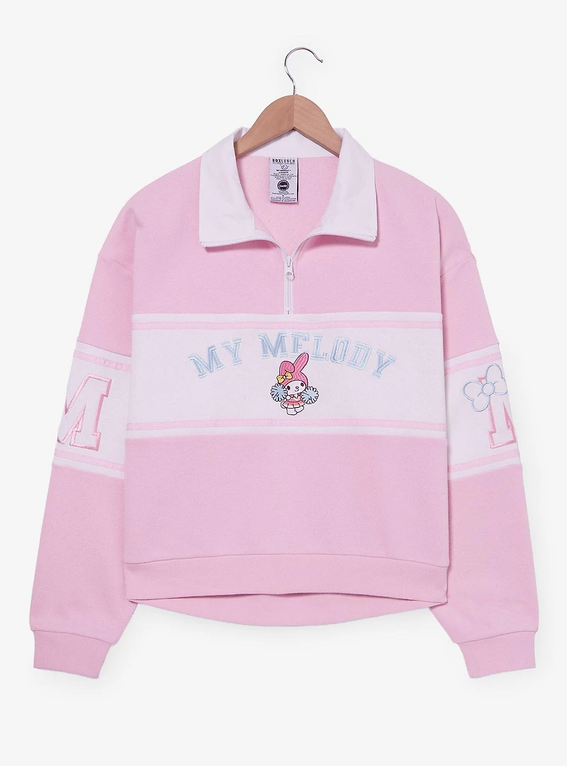 Sanrio My Melody Panel Women's Quarter Zip Crewneck