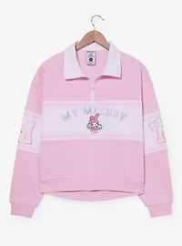 Sanrio My Melody Panel Women's Quarter Zip Crewneck