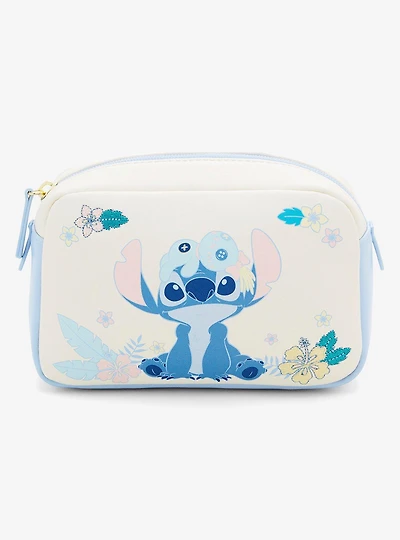Loungefly Disney Lilo & Stitch Floral Scrump & Stitch Cosmetic Bag