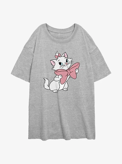 Disney The Aristocats Marie Cute Bow Smile  Womens Oversized T-Shirt