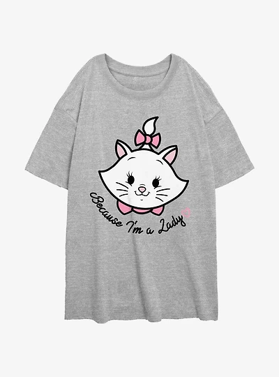 Disney The Aristocats Because Im A Lady Womens Oversized T-Shirt