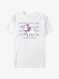 Disney The Aristocats Because I'm A Girl Walk T-Shirt
