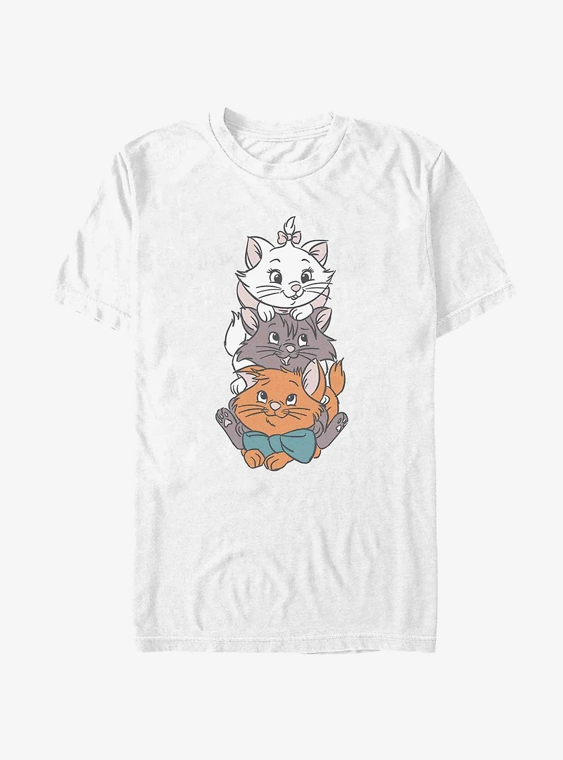 Disney The Aristocats Group Stack Kittens Cute T-Shirt