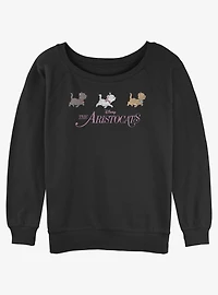 Disney The Aristocats Walk Group Line Womens Slouchy Sweatshirt