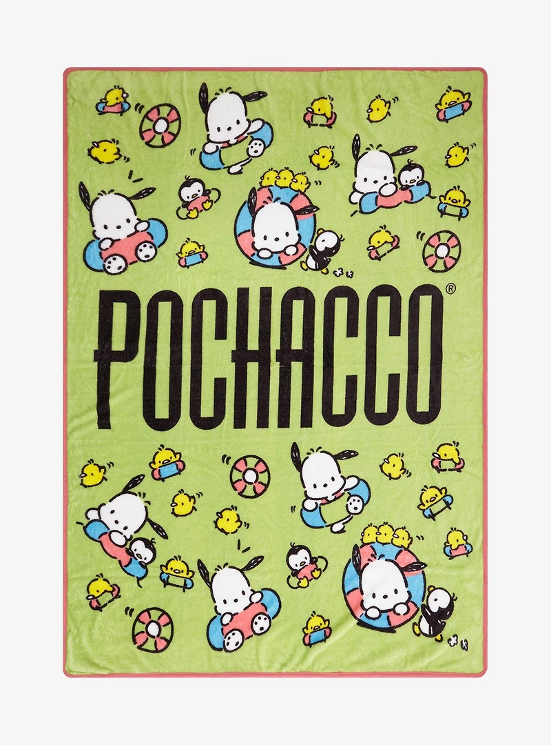 Sanrio Pochacco Allover Print Fleece Throw - BoxLunch Exclusive