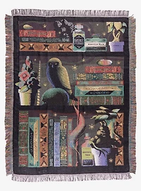 Harry Potter Wizarding Wonders Bookshelf Tapestry Throw — BoxLunch Exclusive