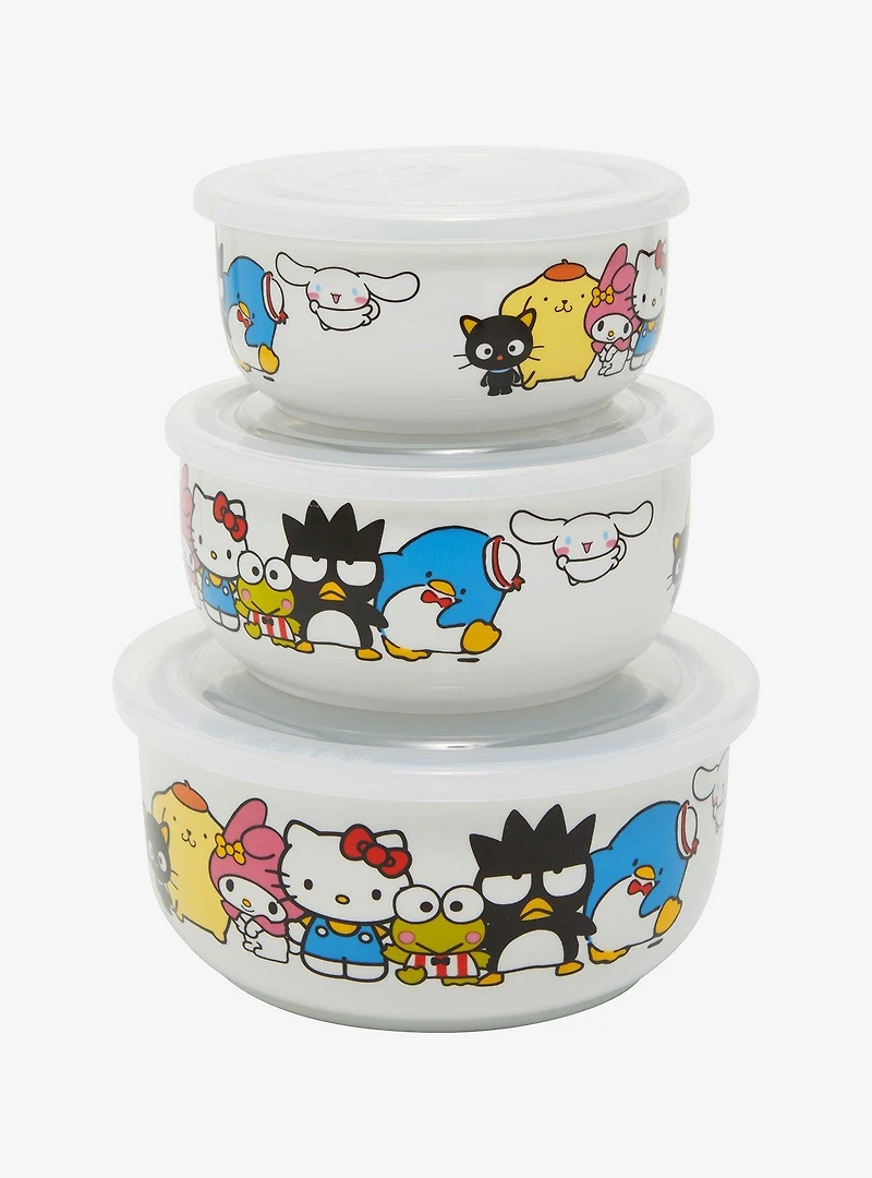 Sanrio Hello Kitty and Friends Ceramic Food Storage Bowl & Lid Set