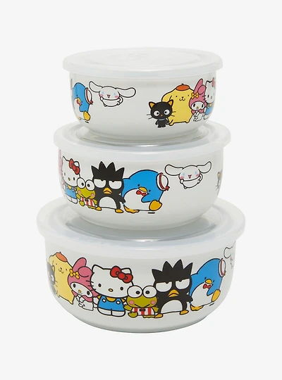 Sanrio Hello Kitty and Friends Ceramic Food Storage Bowl & Lid Set