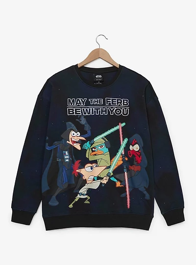 Disney Phineas & Ferb x Star Wars Characters Group Portrait Crewneck - BoxLunch Exclusive