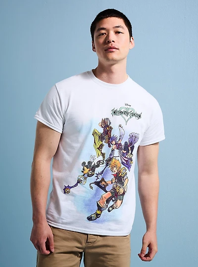 Disney Kingdom Hearts Neon Group Graphic T-Shirt — BoxLunch Exclusive