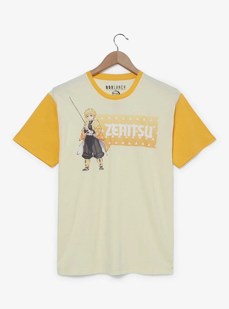 Demon Slayer: Kimetsu no Yaiba Zenitsu Raglan T-Shirt — BoxLunch Exclusive