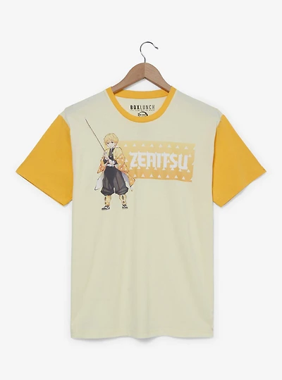 Demon Slayer: Kimetsu no Yaiba Zenitsu Raglan T-Shirt — BoxLunch Exclusive