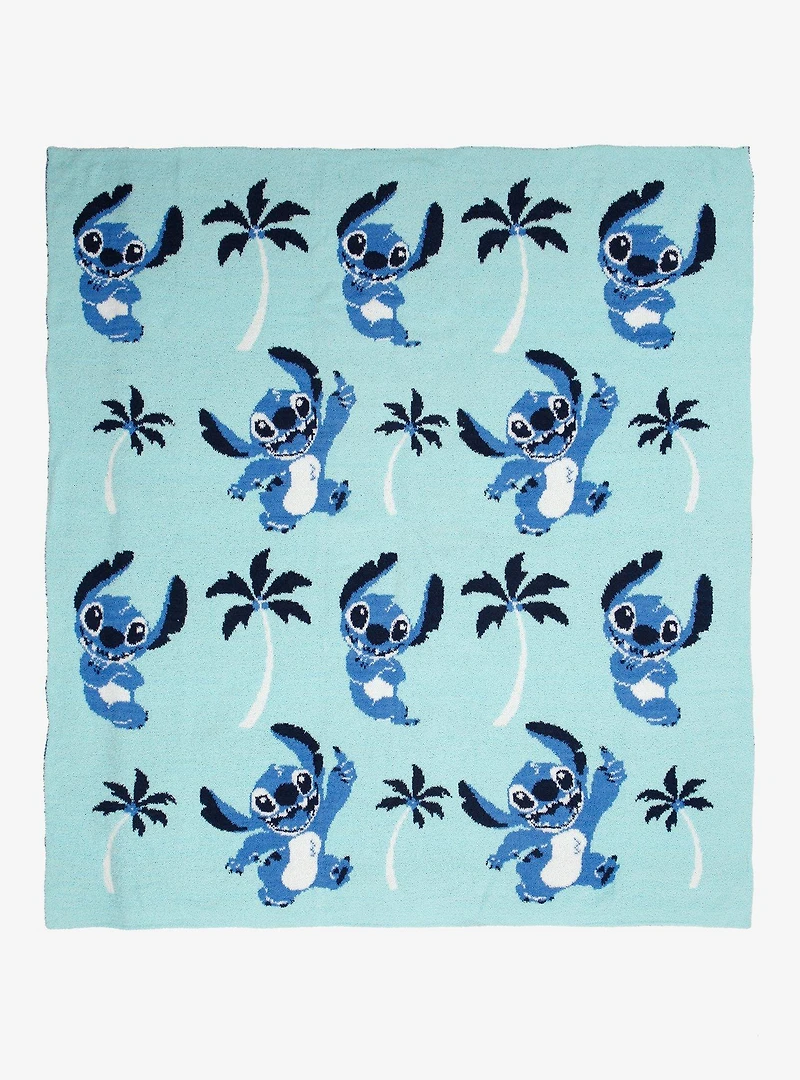 Disney Lilo & Stitch Palm Tree Allover Knit Throw Blanket — BoxLunch Exclusive