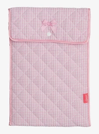 Sonix Pink Gingham Quilted Laptop Sleeve