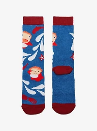 Studio Ghibli® Ponyo Sea Creatures Allover Print Crew Socks - BoxLunch Exclusive