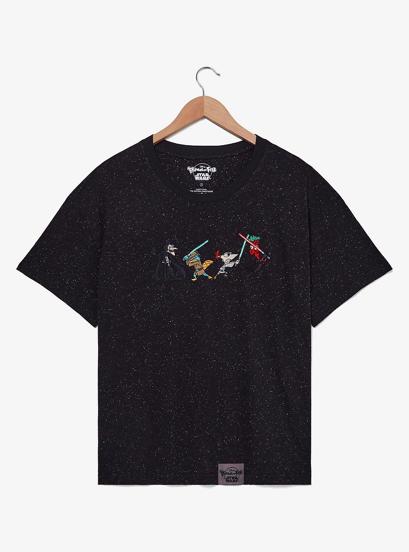Disney Phineas and Ferb x Star Wars Lightsabers Women's Plus T-Shirt — BoxLunch Exclusive