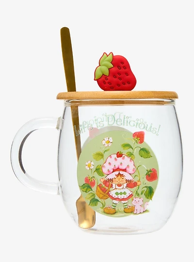 Strawberry Shortcake Glass Mug With Lid and Spoon — BoxLunch Exclusive
