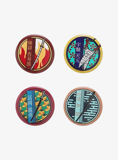 Demon Slayer: Kimetsu no Yaiba Character Swords Button Pin Set