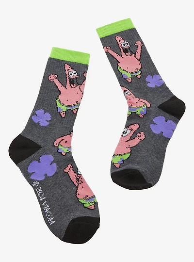 SpongeBob SquarePants Patrick Allover Print Crew Socks - BoxLunch Exclusive