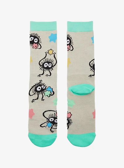 Studio Ghibli® Spirited Away Soot Sprites Allover Print Crew Socks - BoxLunch Exclusive