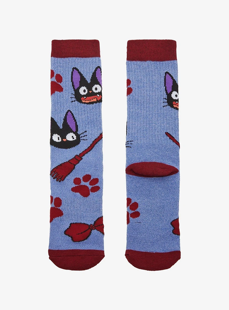 Studio Ghibli® Kiki's Delivery Service Jiji Icons Allover Print Crew Socks - BoxLunch Exclusive
