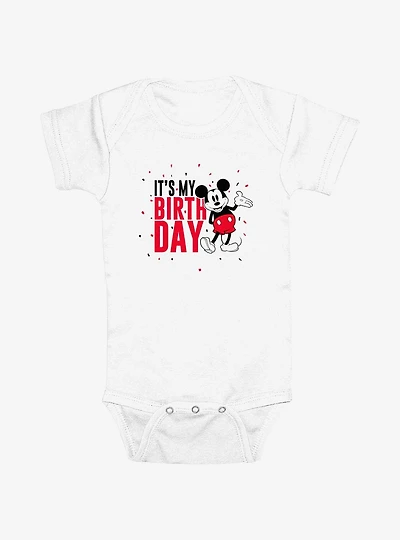 Disney Mickey Mouse Its My Birthday Confetti Infant Bodysuit