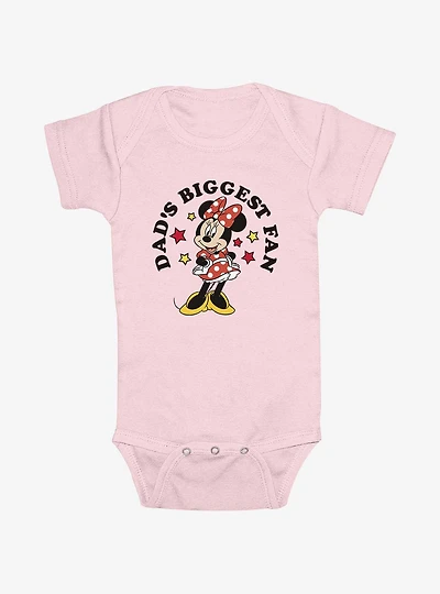 Disney Minnie Mouse Dads Biggest Fan Stars Infant Bodysuit