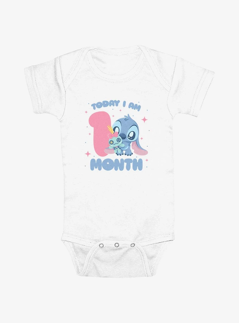 Disney Lilo & Stich One Month Stitch Infant Bodysuit