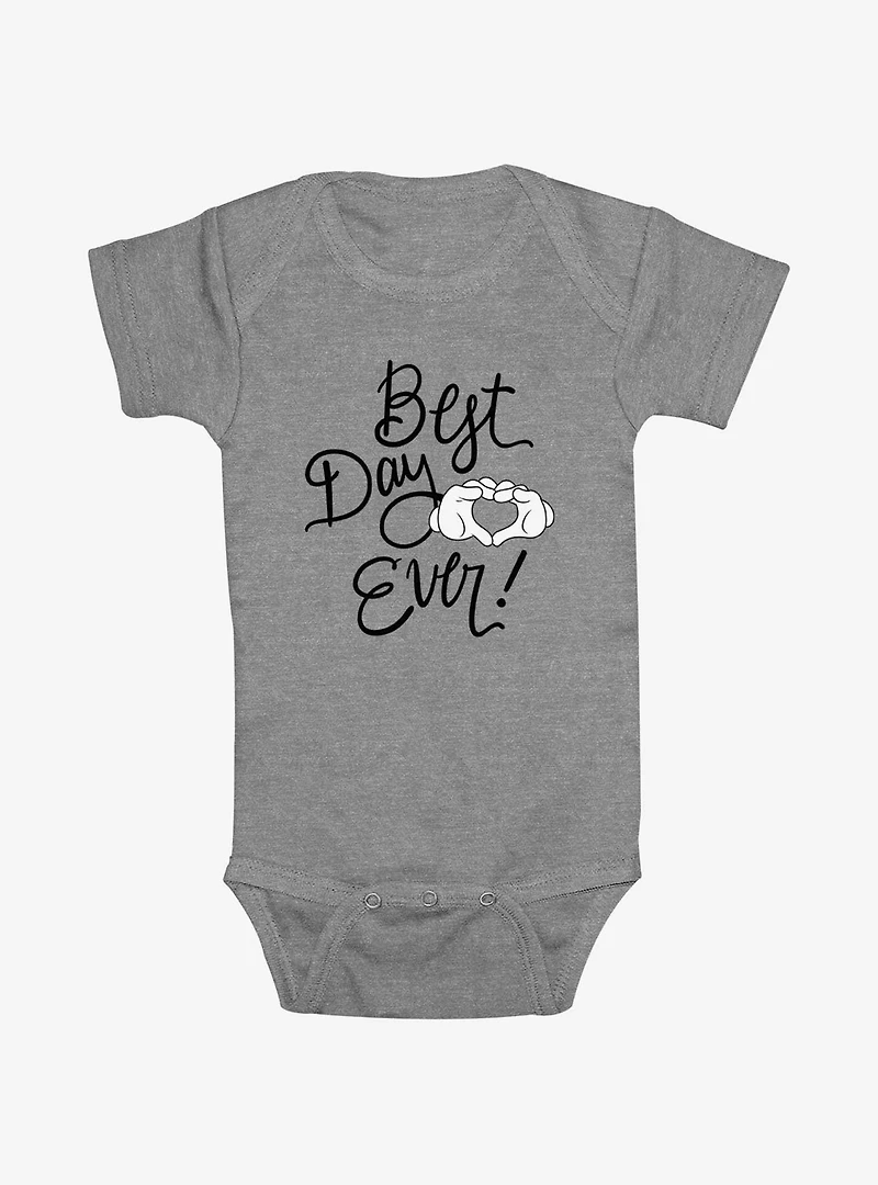 Disney Mickey Mouse Hands Best Day Ever Infant Bodysuit