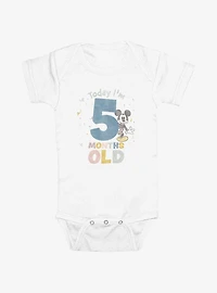 Disney Mickey Mouse Today Im 5 Months Old Infant Bodysuit