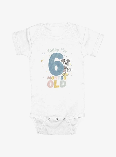 Disney Mickey Mouse Today Im 6 Months Old Infant Bodysuit