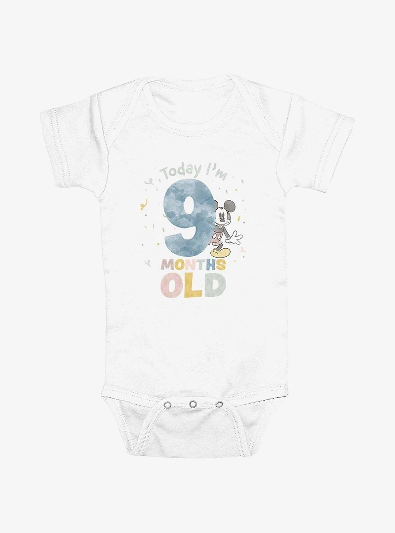 Disney Mickey Mouse Today Im 9 Months Old Infant Bodysuit