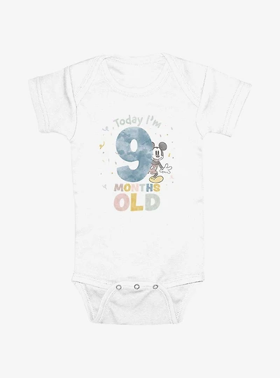 Disney Mickey Mouse Today Im 9 Months Old Infant Bodysuit