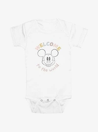 Disney Mickey Mouse Welcome To The World Infant Bodysuit