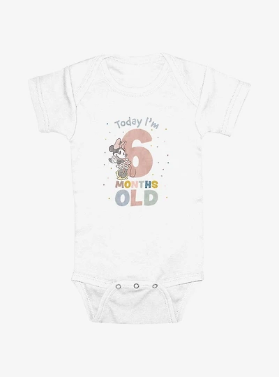 Disney Minnie Mouse Today Im 6 Months Old Infant Bodysuit