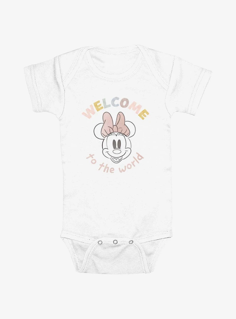 Disney Minnie Mouse Welcome To The World Infant Bodysuit