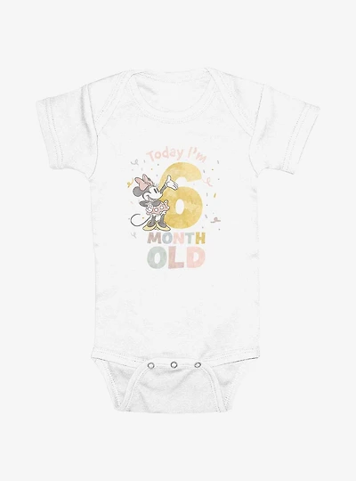 Disney Minnie Mouse Today Im 6 Months Infant Bodysuit