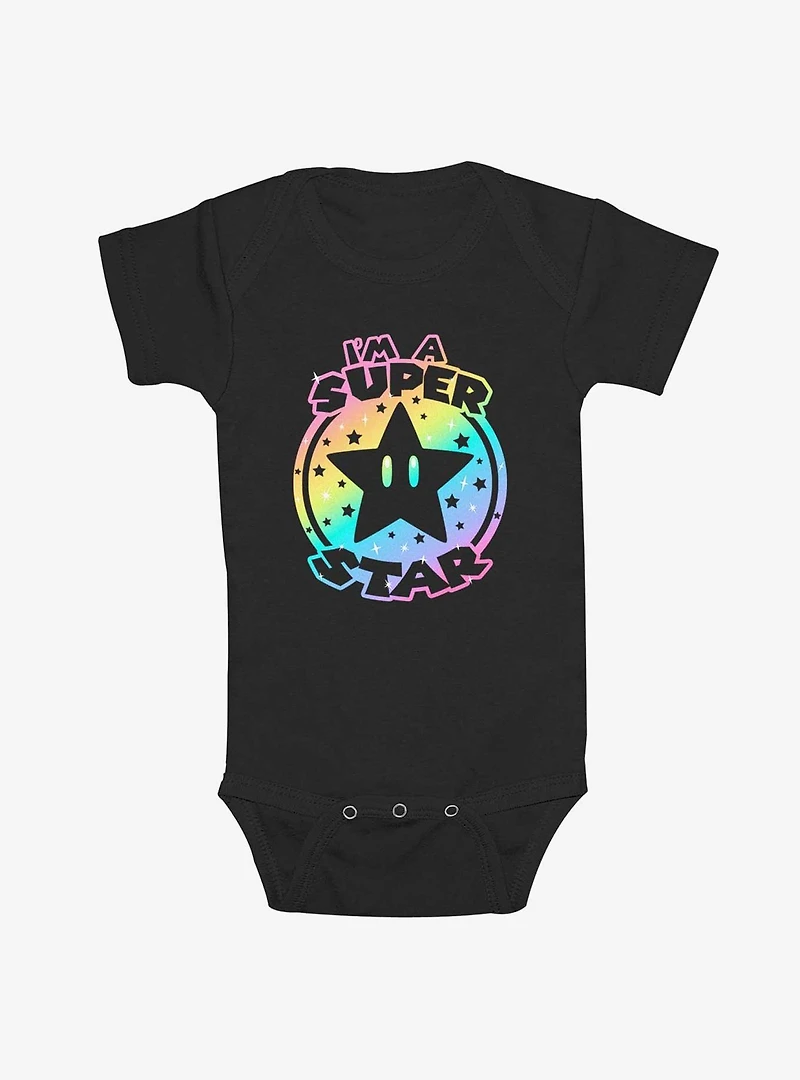 Nintendo Mario Rainbow Super Star Infant Bodysuit