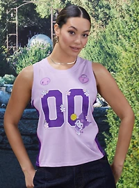 Sanrio Kuromi Embroidered Women's Cropped Basketball Jersey — BoxLunch Exclusive