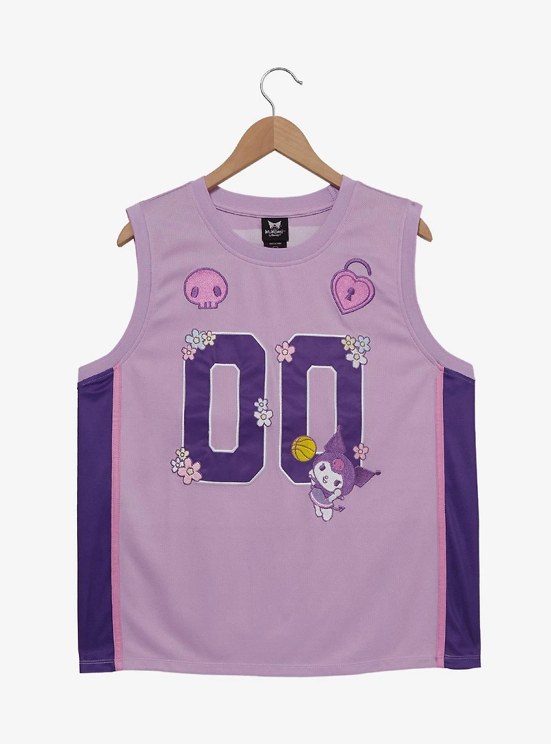 Sanrio Kuromi Embroidered Women's Plus Cropped Basketball Jersey — BoxLunch Exclusive