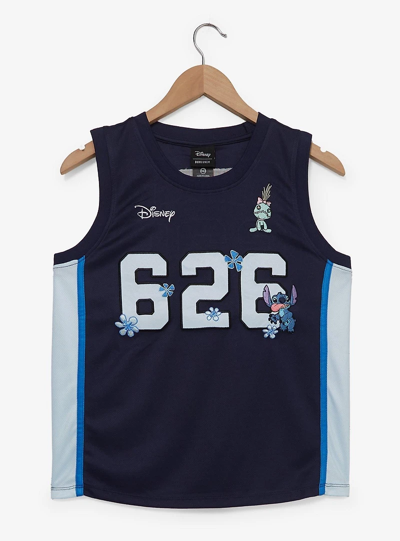 Disney Lilo & Stitch Floral Cropped Women's Basketball Jersey - BoxLunch Exclusive