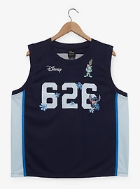 Disney Lilo & Stitch Floral Cropped Women's Plus Basketball Jersey - BoxLunch Exclusive