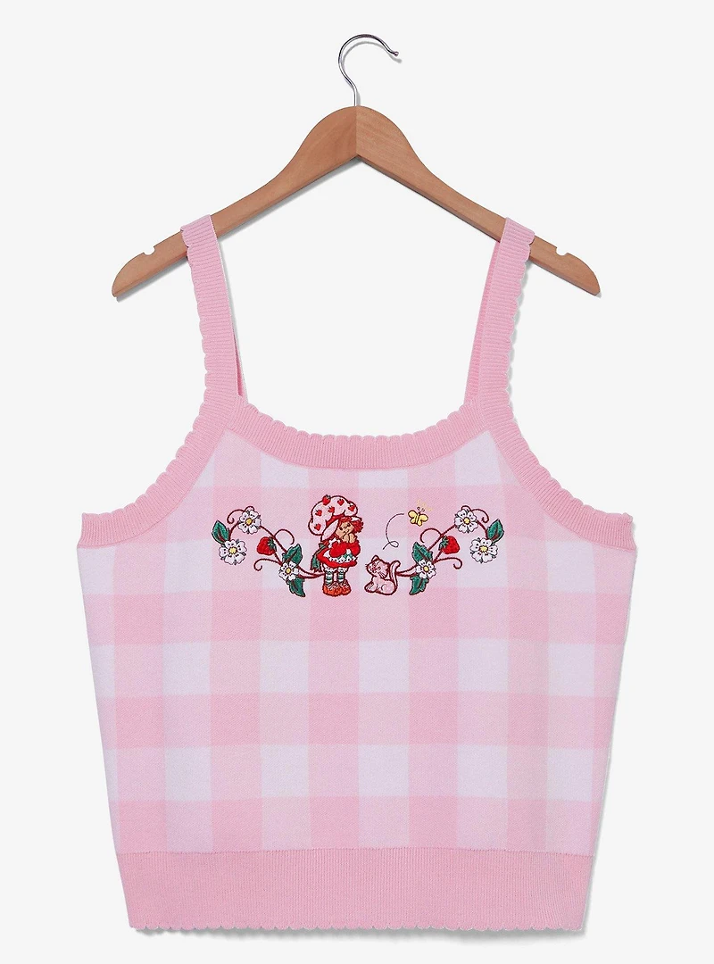 Strawberry Shortcake Custard & Gingham Women's Plus Knit Tank Top — BoxLunch Exclusive