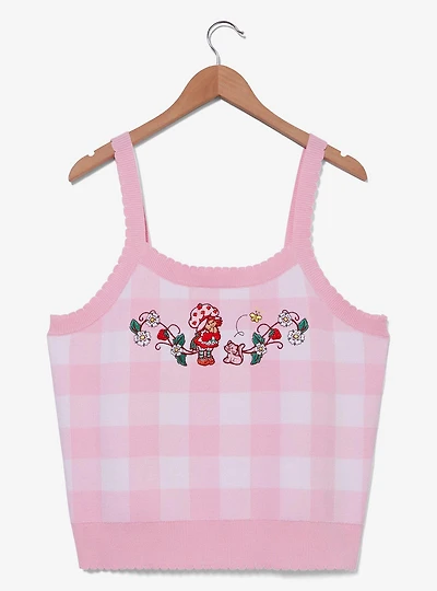 Strawberry Shortcake Custard & Gingham Women's Plus Knit Tank Top — BoxLunch Exclusive