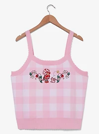 Strawberry Shortcake Custard & Gingham Women's Plus Knit Tank Top — BoxLunch Exclusive