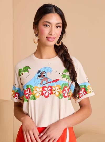 Disney Lilo & Stitch Surfing Scenic Women's T-Shirt — BoxLunch Exclusive