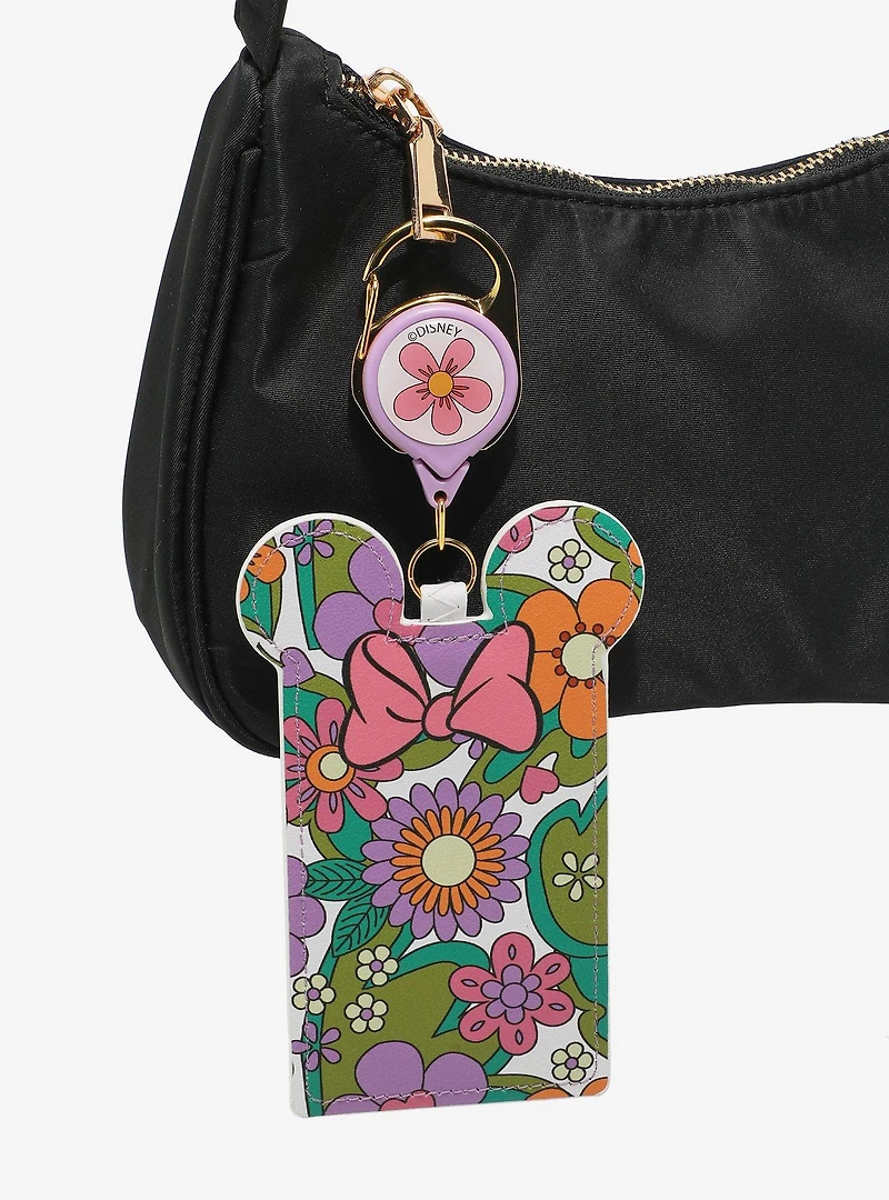 Disney Minnie Mouse Floral Retractable Lanyard